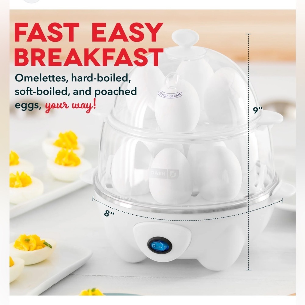 DASH deluxe egg cooker for 12 eggs